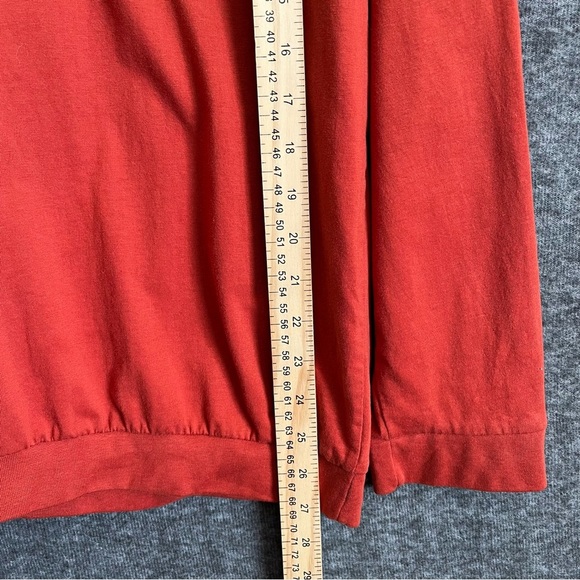 Haband Casual Joe Burnt Orange Long Sleeve Polo Shirt - Picture 9 of 9